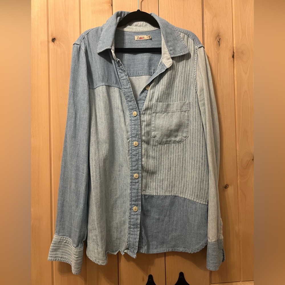 Faherty Light Blue Denim Shirt